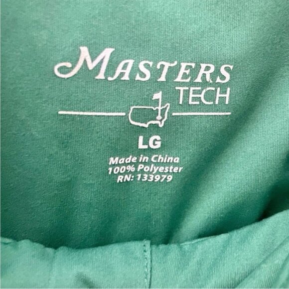 Masters Tech Green 1/4 Zip Performance Pullover Lined Windbreaker Jacket Large - Picture 3 of 13